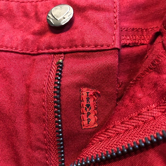 Vintage Joan Jett Tripp NYC Daang Goodman Lace up Red Jeans Size 11 denim - Picture 14 of 16